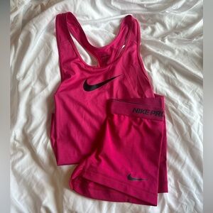 Nike Pro spandex shorts and tank set